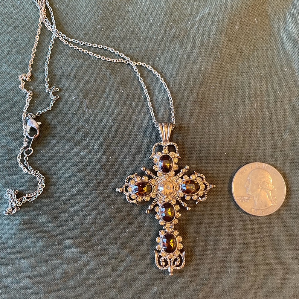 Gold and gemstones cross